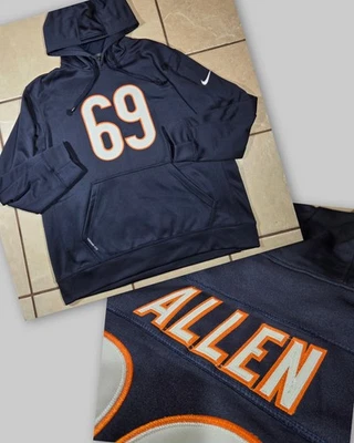 Moletom com capuz Chicago Bears Jared Allen 69 bordado jersey Nike GRANDE - Imagem 1 de 4