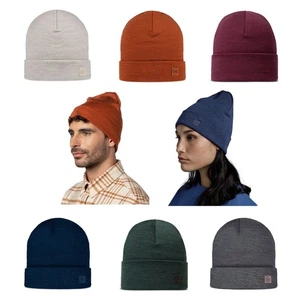 Buff Merino Wool Beanie Hat Heavyweight Warm Mens Womens Hat - Picture 1 of 24