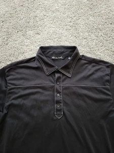 Polo de golf TRAVIS MATHEW Western Stitch para hombre GRANDE L negro 100 % poliéster - Imagen 1 de 5