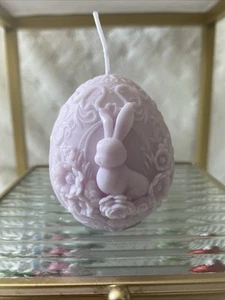 Handmade Candles Egg Easter Essence Oil Lavender Soy Wax Purple lilac - Picture 1 of 15