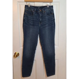 J Crew Dark Acid Wash Blue Denim 10 Inch High Rise Skinny Jeans Stretch Gr. 29 - Bild 1 von 13