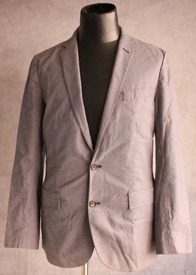 J. Abrigo deportivo Crew Unstructured para hombre talla pequeña mezcla de algodón azul denim Foto 1 de 4