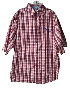 Vintage Roca Wear Authentic Denim Co. Button Up Shirt Size 1X Plaid Hip Hop - Picture 1 of 15