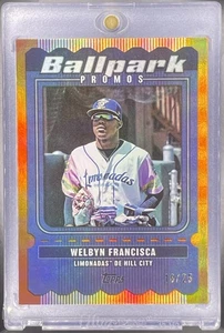 /25 Welbyn Francisca Orange Foil 2025 Topps Pro Debutto #BP-16 BALLPARK PROMO SP - Foto 1 di 2