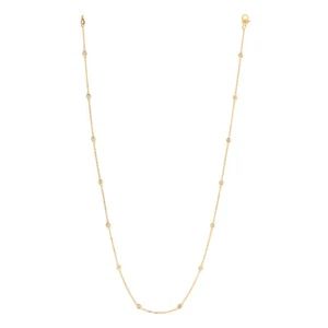 0.50 Carat Diamond by the Yard Necklace G SI 14K Yellow Gold 14 stones 18 inches - Picture 1 of 1