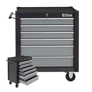Werkzeugwagen Rollcontainer Werkstattwagen 72 x 66 cm 6 Schubladen grau Garage - Bild 1 von 9