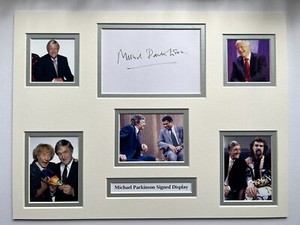 Michael Parkinson Signed 16" x 12” Double Mounted Display