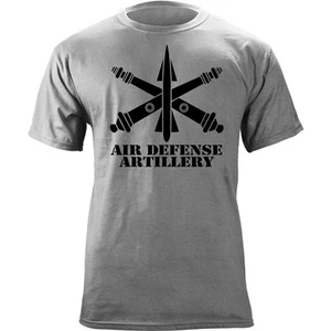 US Army Air Defense Branch Insignia Crossed Cannons Veteran Graphic T-Shirt - Picture 1 of 7