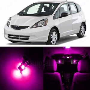 8 x Pink LED Lights Interior Package For Honda FIT 2007 - 2013 + Pry TOOL