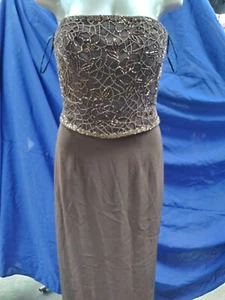 Jovani braunes langes Kleid Größe 6 - Bild 1 von 6