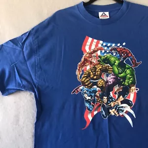 Vtg Marvel Avengers X-Men Graphic T Shirt y2k Hulk Spiderman Torch Mens Size XL - Picture 1 of 24