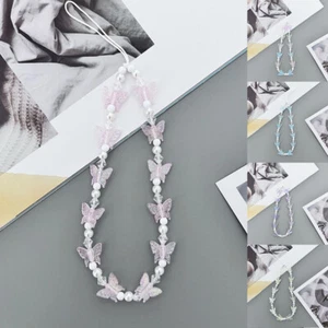 Handy-Gurt Charm-Perlenkette Kristallschmuck Anti-Verlust-Handy-Lanyar 🔥 - Zdjęcie 1 z 38