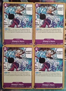 4x Sheep's Horn OP01-117 Common Englisch PLAYSET NM One Piece - Picture 1 of 1