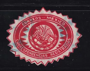 ubz59 México aguila escudo nacional etiqueta correo registrado - Imagen 1 de 1