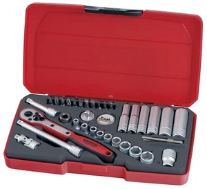 Teng Tools T1436 1/4" Drive 36 Piece Metric Socket Set - Picture 1 of 3