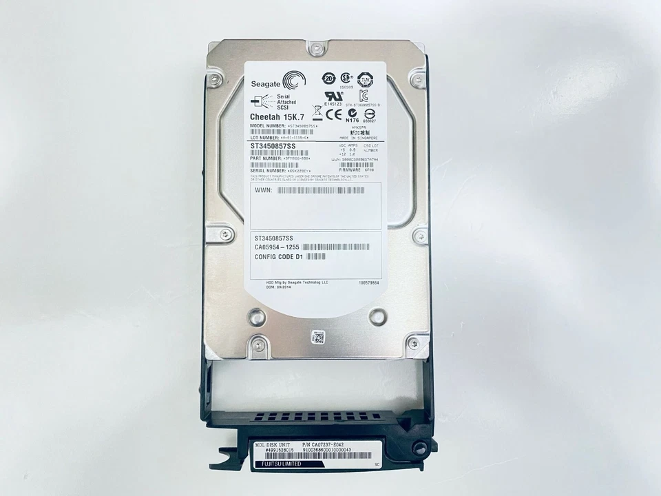 Fujitsu 450GB 15K SAS HDD Hard Drive ETERNUS DX60 S2, DX80, DX90 CA07237-E042 - Image 1 of 4