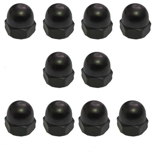 Kuppel Eichel schwarze Mutter Edelstahl Größen M3 bis M10 - Bild 1 von 2
