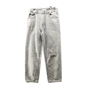 Zara Youth Girls Size 13-14 Mom Fit Jeans Light Gray High Rise Relaxed Baggy - Picture 1 of 8