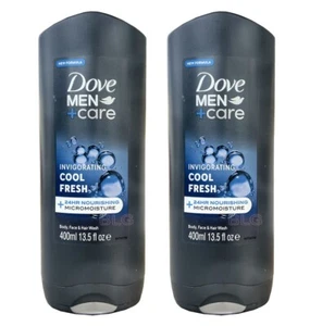 Dove Men+Care COOL FRESH Invigorating Body Face Hair Wash Moisturizer 13.5oz-2Pk - Picture 1 of 2