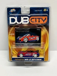 Toyota MR-2 Spyder rojo/azul (2003 Jada Toys) ¡Importación corredor! DUB CITY escala 1:64 - Imagen 1 de 4