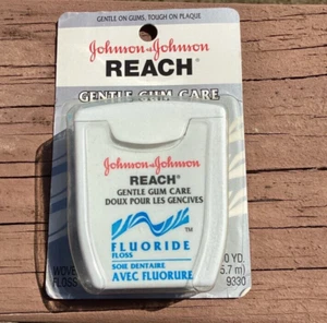 Neu Johnson & Johnson Reach sanfte Zahnfleischpflege gewebte Zahnseide 50 Yd 1 Packung Neu in Verpackung dc'ed - Bild 1 von 1