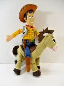 Peluche DISNEY PIXAR Woody 10,5" Bullseye 9" 2 pezzi Beanbag Bambole Giocattoli Toy Story - Foto 1 di 17