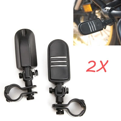 Clavijas de carretera negras para motocicleta de 1" a 4/3" protectores de motor para Road King Foto 1 de 4