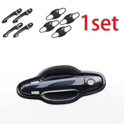 For Toyota Highlander 2014-19 Carbon Fiber Side Smart Door Handle Bowl Cover Foto 1 de 4