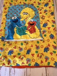 Sesame Street Sleeping Bag Blanket To Pillow Big Bird Elmo Cookie Monster - Picture 1 of 11
