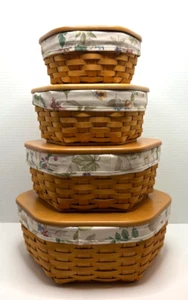 LONGABERGER Generations Körbe mit Einlagen, Deckeln & Protektoren -- 4er Set - Bild 1 von 15