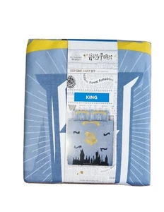 Harry Potter Hogwarts Blue Reversible King Duvet Set - New For Sale - Picture 1 of 4