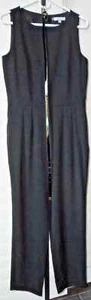 Jennifer Lopez Black Belted Pant Suit Size 8 - Picture 1 of 2