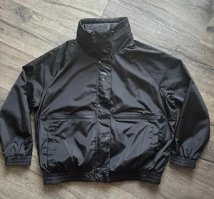 CK Women Full Zip Hooded Windbreaker M Size Black - Picture 1 of 10
