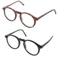 VINTAGE 1980s Deadstock Clear Lens Geek Glasses 1950s Round Sunglasses UV400 NEW