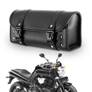 PU Motorcycle Front Fork Saddlebags Handlebar Tool Bag Fits Honda Rebel 250 500 - Picture 1 of 10