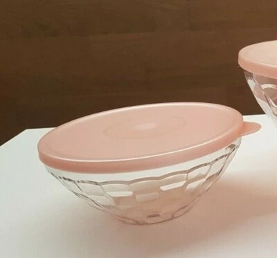 TUPPERWARE:  CIOTOLA PRISMA Trasparente/Rosa DA  600ML  - Immagine 1 di 2