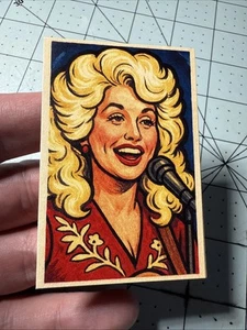 Dolly Parton Country Singer Mini Art Card - Picture 1 of 2