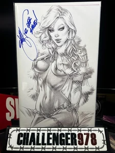 POWER HOUR #3 Eric Basaldua SIGNED B&W VIRGIN w/ COA - EMMA FROST - Picture 1 of 1