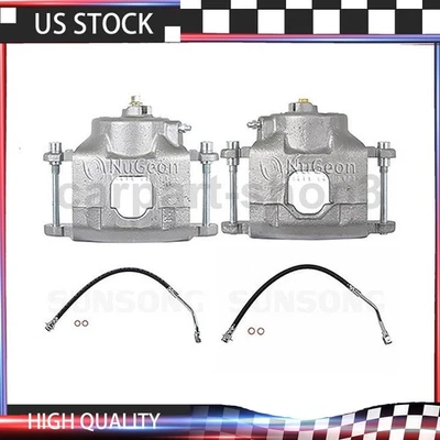 4x Pinzas de freno delanteras para auto con línea de manguera de freno para Chevrolet K20 1981 1982 Foto 1 de 4