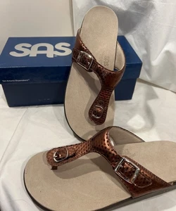SAS Sanibel Bronze thong comfort sandal WOMEN 11M NEW $99 - Foto 1 di 6