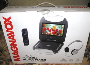 Magnavox MTFT750-B-GB Portable 7" TFT DVD/CD Player with STEREO HEADPHONE NEW - Afbeelding 1 van 6