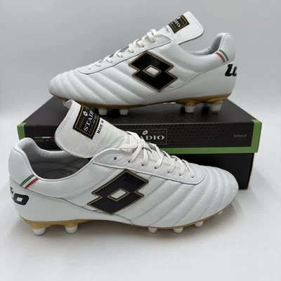 Botines de fútbol Lotto Stadio OG II FG - blancos, todos negros | talla 9 para hombre” Foto 1 de 4