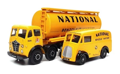 Cisterna cilíndrica Corgi escala 1/50 31002 Foden FG y furgoneta Morris J - benceno Ntl Foto 1 de 4