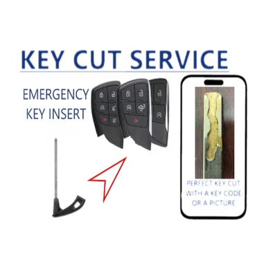 KEY CUT  GM 2021 - 2026 Emergency Insert Key Blade 13536164  CHEVROLET GMC BUICK - Image 1 of 4
