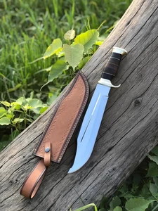 Handgefertigtes SS Bowie Messer polierte Klinge mit Scheide - Jagd Outdoor Geschenk für Ihn - Bild 1 von 5