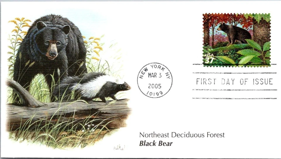 FDC 2005 SC #3899a Fleetwood Cachet, Black Bear - New York NY - J18463 - Image 1 of 2