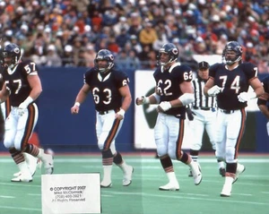 CHICAGO BEARS 1985 Offensive Line SB XX HOF (c) Thayer Hilgenberg Bortz Covert - Bild 1 von 1