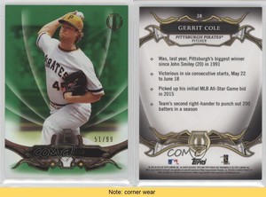 2016 Topps Tribute Green /99 Gerrit Cole #38