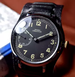 Vintage Orator Swiss Watch Military Antique Marriage Collectible Watch Serviced - Picture 1 of 12