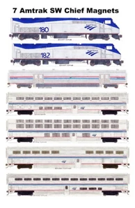 Amtrak Southwest Chief 7 imanes de Andy Fletcher - Imagen 1 de 1